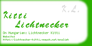 kitti lichtnecker business card
